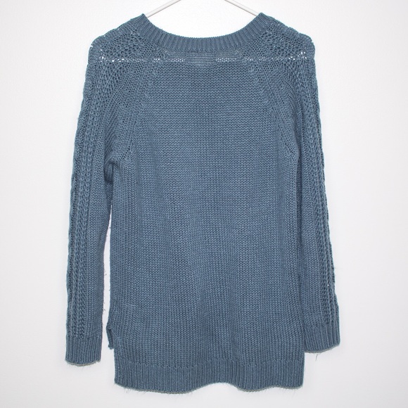 Dusty Blue Knit Sweater - Picture 2 of 4